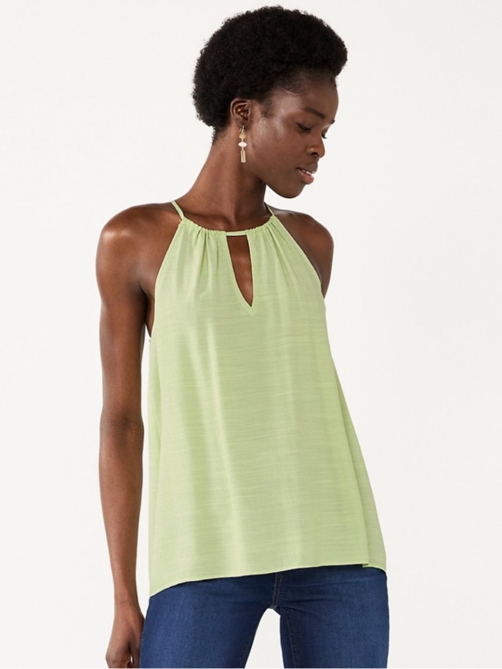 Joie Pistachio Halter Keyhole tank top size XS